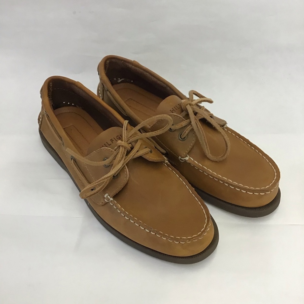 Brand new Tommy Hilfiger brown slip on loafers size men’s 9 with adjustable tie
